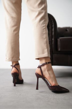 کفش پاشنه بلند کلاسیک زرشکی زنانه پاشنه متوسط ( 5 - 9 cm ) پاشنه نازک کد 812864635