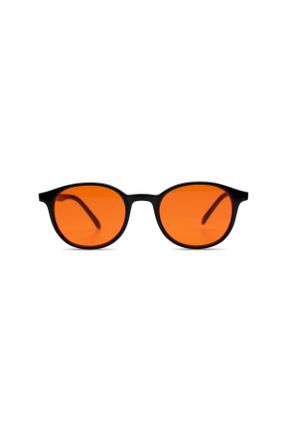 عینک محافظ نور آبی نارنجی زنانه 47 شیشه UV400 کد 333133587