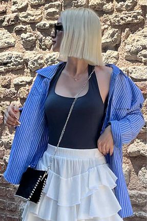 بادی طوسی زنانه یقه هالتر Madmext - کد 833321071