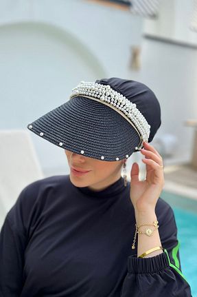 کلاه مشکی زنانه حصیر Remsa Mayo - کد 834929750