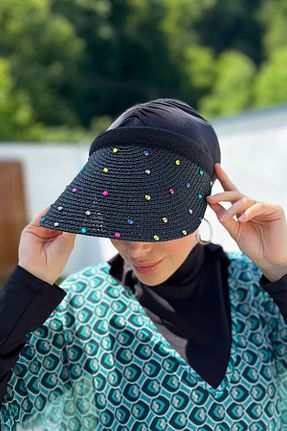 کلاه مشکی زنانه حصیر Remsa Mayo - کد 834934971