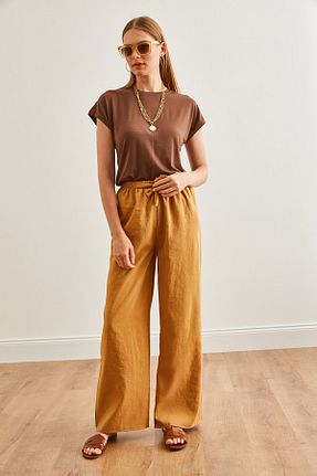 شلوار قهوه ای ویسکون Olalook - کد 834658968