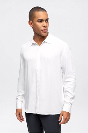 پیراهن سفید مردانه Loose Back And Bond - کد 797020079
