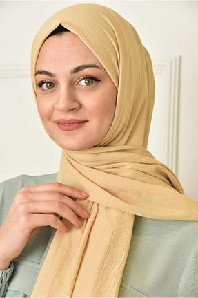 شال طلائی زنانه پلی استر BURDEN IPEK - کد 311591855