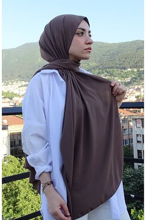 شال قهوه ای زنانه Medine İpeği Aksesuar - کد 834519708