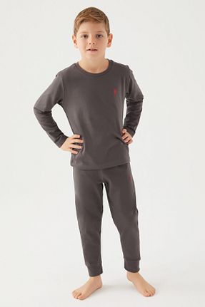 ست بالاتنه و پائین تنه طوسی بچه گانه بافت U.S. Polo Assn. - کد 786662310
