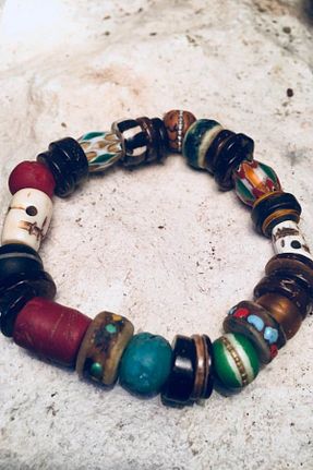 دستبند جواهر سفید مردانه سنگ طبیعی Mala Bodhi - کد 3793290