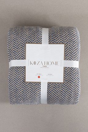 پتو دونفره قهوه ای پشم Koza Home - کد 448048829