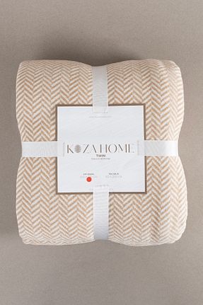پتو دونفره قهوه ای پشم Koza Home - کد 448057792