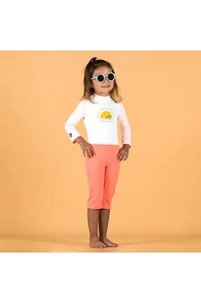 مایو صورتی بچه گانه چاپی Decathlon - کد 834597838