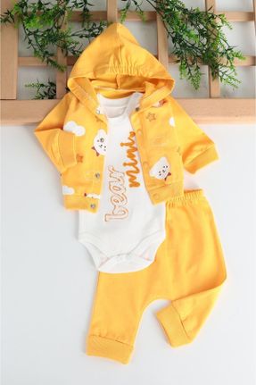 ست نوزادی زرد بچه گانه پنبه (نخی) کد 468706416