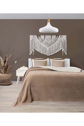 پتو دونفره قهوه ای پشم Koza Home - کد 339121221
