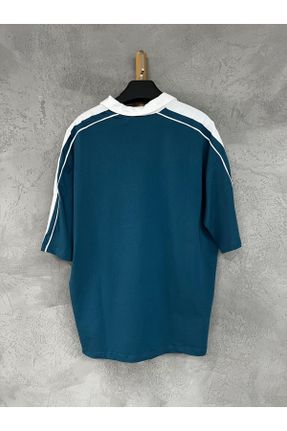 تی شرت آبی مردانه یقه پولو اورسایز کد 831198578