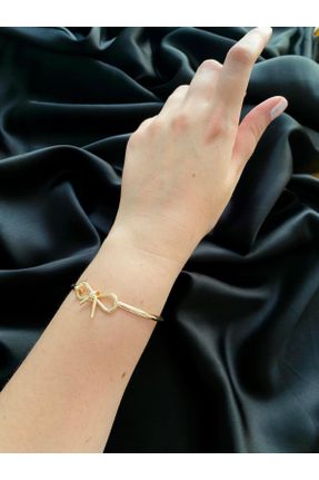 دستبند استیل طلائی زنانه فولاد ( استیل ) کد 834673887
