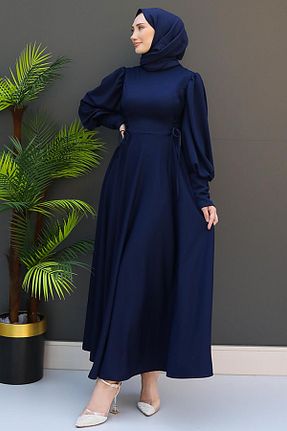 لباس حجاب سرمه ای زنانه رگولار Genel Markalar - کد 834672584