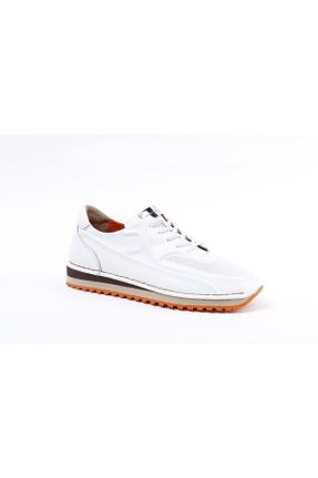 کفش کژوال سفید مردانه چرم طبیعی پاشنه متوسط ( 5 - 9 cm ) پاشنه پر کد 737252033