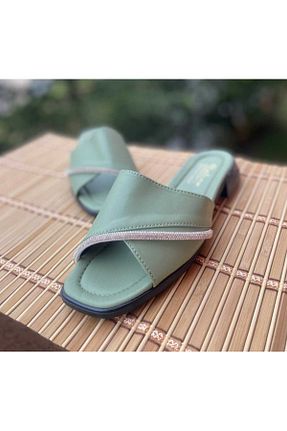 دمپائی سبز زنانه چرم مصنوعی NevaYy collection - کد 834743853