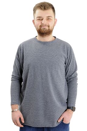سوئیشرت سایز بزرگ سرمه ای مردانه سایز بزرگ Modexl - کد 829220430