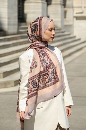 شال صورتی زنانه ابریشم Hint İpek - کد 834796022