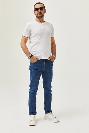 شلوار آبی مردانه پنبه - الاستین Butik - کد 834815921