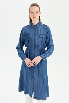 کلاه و ابایا سرمه ای زنانه بافتنی MODARENK - کد 834838824