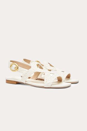 صندل بژ زنانه پاشنه تخت Stuart Weitzman - کد 834860583