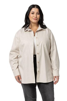 پیراهن سایز بزرگ بژ زنانه سایز بزرگ DISENTIS MODEST - کد 834892322