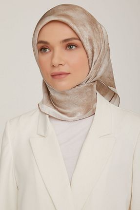 روسری قهوه ای ساتن Armine - کد 752953306