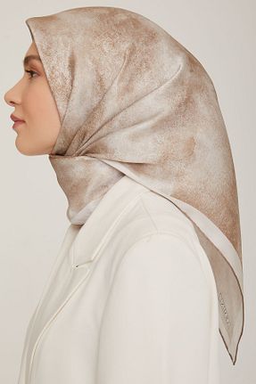 روسری قهوه ای ساتن Armine - کد 752953306