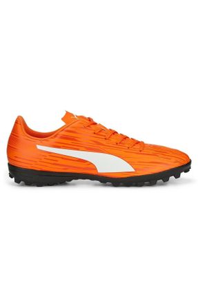 کفش فوتبال چمن مصنوعی نارنجی مردانه چرم مصنوعی کد 475772458