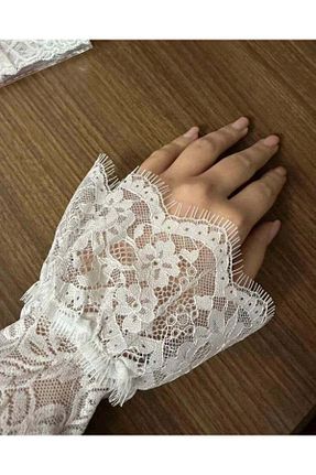 دستکش سفید زنانه لیکرا Genel Markalar - کد 804781036