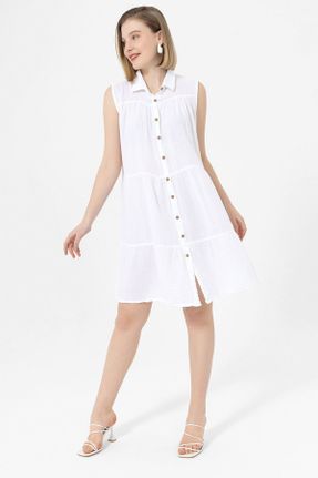 لباس سفید زنانه بافتنی رگولار کد 784122911