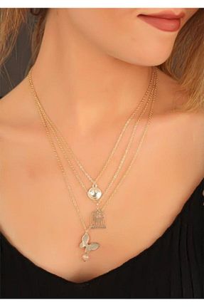 گردنبند جواهر طلائی زنانه فلزی Süperal - کد 834963498