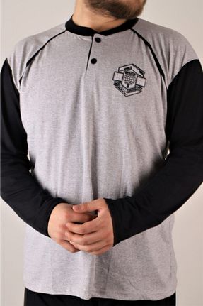 ست لباس راحتی طوسی مردانه ساده Rimoli - کد 208853480