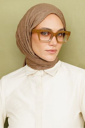 شال قهوه ای زنانه پنبه ای Mooncorn - کد 835059867