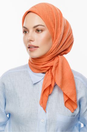 روسری نارنجی پنبه (نخی) 100 x 100 کد 835057199