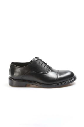 کفش کلاسیک مشکی مردانه چرم طبیعی پاشنه کوتاه ( 4 - 1 cm ) پاشنه ساده کد 36406997
