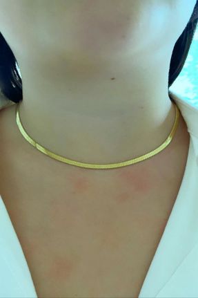 گردنبند استیل طلائی زنانه روکش طلا کد 40480152