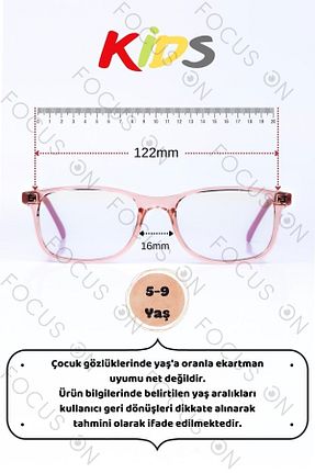 عینک محافظ نور آبی صورتی بچه گانه پلاستیک Focus On - کد 299818755