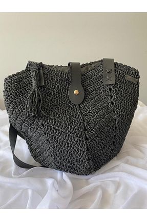 کیف دوشی مشکی زنانه حصیر ESSLERA - کد 833378129