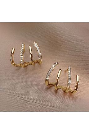 گوشواره جواهر طلائی روکش طلا کد 781025504