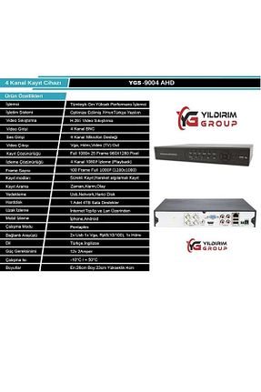 دستگاه ضبط DVR YILDIRIMGROUP - کد 86363728
