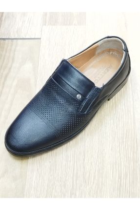 کفش کلاسیک مشکی مردانه چرم طبیعی پاشنه کوتاه ( 4 - 1 cm ) پاشنه نازک کد 828516343