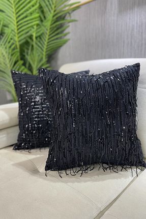 کوسن و روکش کوسن مشکی 1 پارچه Paris Life - کد 835229249