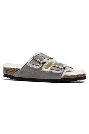 دمپائی طوسی زنانه پاشنه تخت Birkenstock - کد 68182837