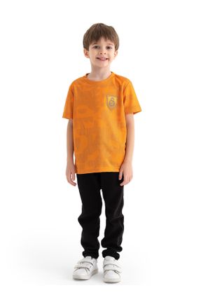 تی شرت نارنجی بچه گانه رگولار پنبه (نخی) کد 829184119
