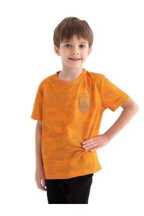 تی شرت نارنجی بچه گانه رگولار پنبه (نخی) کد 829184119