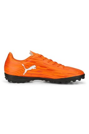 کفش فوتبال چمن مصنوعی نارنجی مردانه چرم مصنوعی کد 475772458