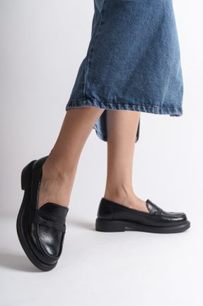 کفش لوفر مشکی زنانه پاشنه کوتاه ( 4 - 1 cm ) کد 822729967