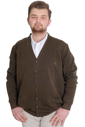 رویه سایز بزرگ خاکی مردانه پنبه پلی استر Modexl - کد 704326980